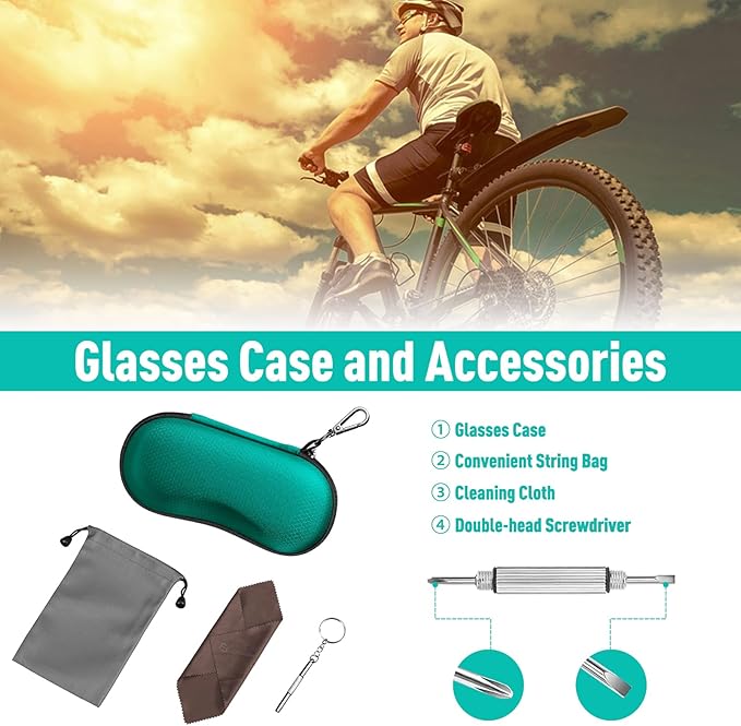 FINTIE Sunglasses Case, Hard EVA Shell Shockproof Sport Glasses Case with Metal Carabiner Travel Zipper Eyeglasses Holder
