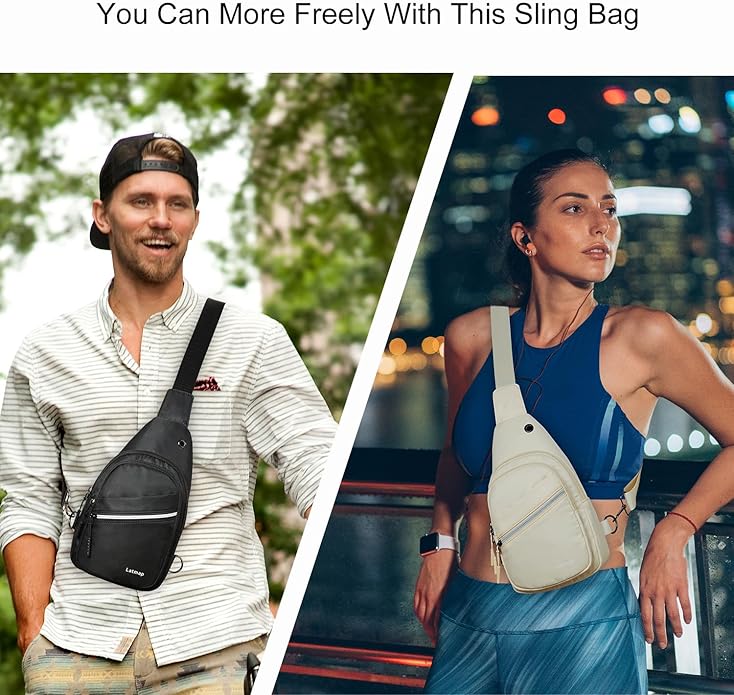 Sling Bag For Women Faux Leather Small Casual Daypack Backpack Fanny Pack Crossbody Chest Bags Purse