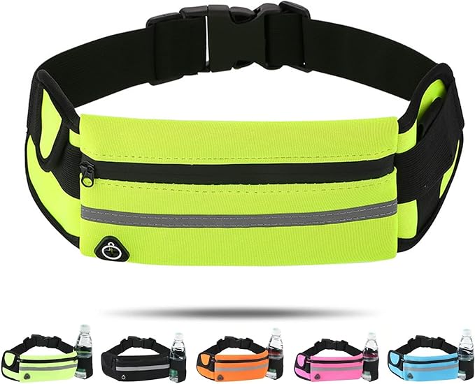 Anti-theft Invisible Waist Bag, Ultra-Slim Money Belt Passport Holder Secure Hidden Travel Wallet with RFID Blocking (Green)