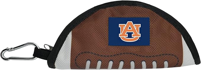Pets First NCAA Auburn Tigers Collapsible Dog Travel Bowl, Food and Water Bowl for Dogs & Cats. Lightweight Leak-Proof Pet Bowl for Travel with Football Field & Pebble-Grain Design