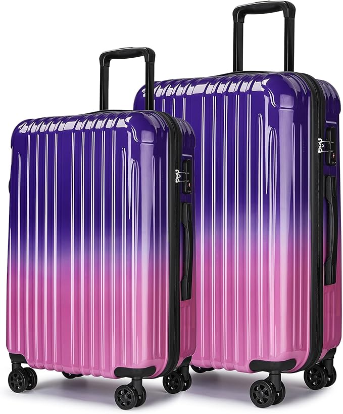 Carry on Luggage - Airline Approved Suitcases with Spinner Wheels, Built-In TSA Lock，Hard Shell Expandable Suitcases