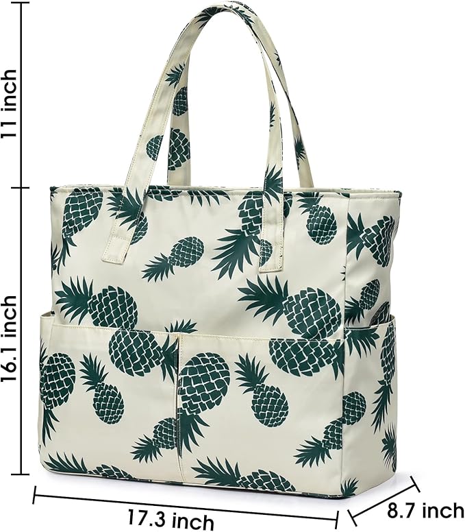 oscaurt Beach Bags for Women Large Waterproof Sandproof Beach Tote Swim Pool Bag with Zipper for Travel Vacation Essentials
