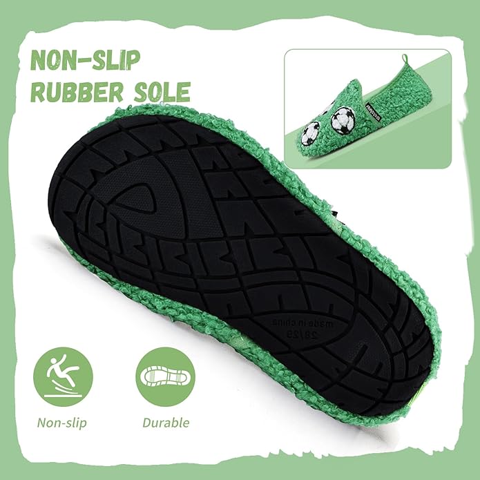 WateLves Kids Toddler Slippers Boys Girls House Shoes Slip on Sock Slippers Lightweight Winter Indoor Outdoor Walking Shoes