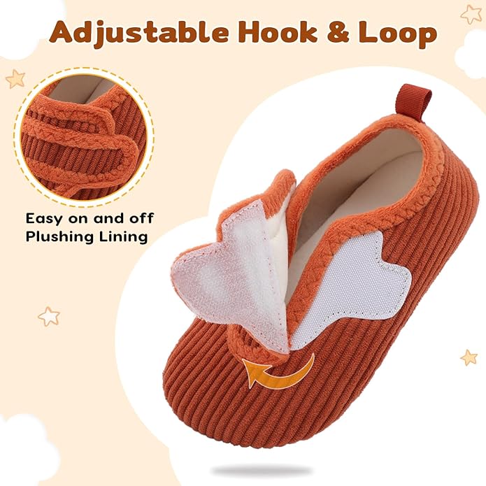 LeIsfIt Toddler Slippers Boys Girls House Shoes Soft Warm Kids House Slippers Slip on Cozy Bedroom Sock Shoes Non-slip Indoor Outdoor Slipper Shoe