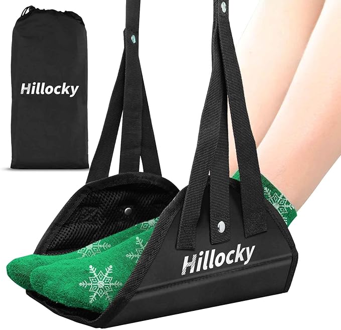 (2 Pack) Foot Hammock for Airplane Travel, Perfect Airplane Travel Essential for Long Trips, Suitable for Adult & Kids