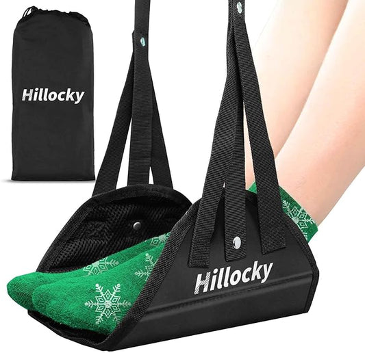 (2 Pack) Foot Hammock for Airplane Travel, Perfect Airplane Travel Essential for Long Trips, Suitable for Adult & Kids