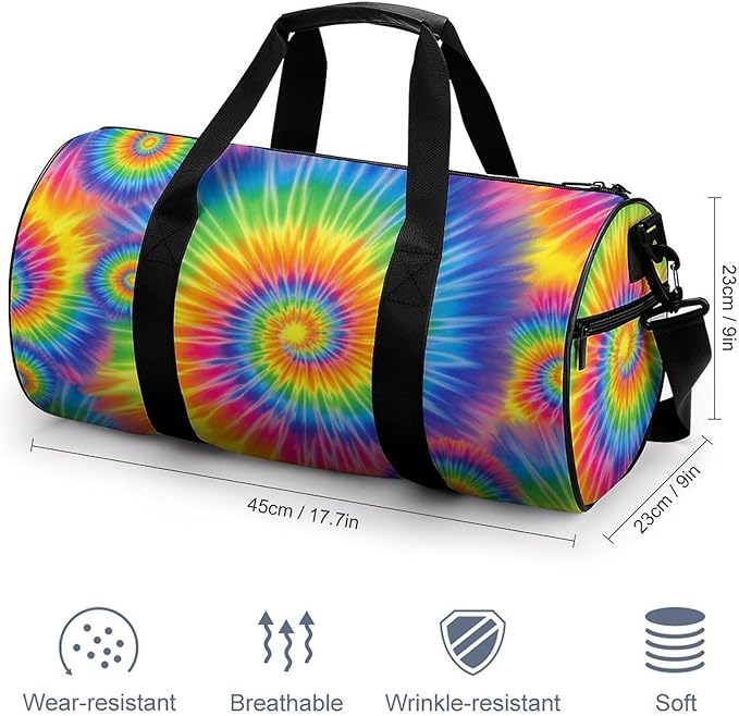 Travel Duffle Bag Tie Dye Carry On Weekender Bags Foldable Overnight Bag Workout Lightweight Bags