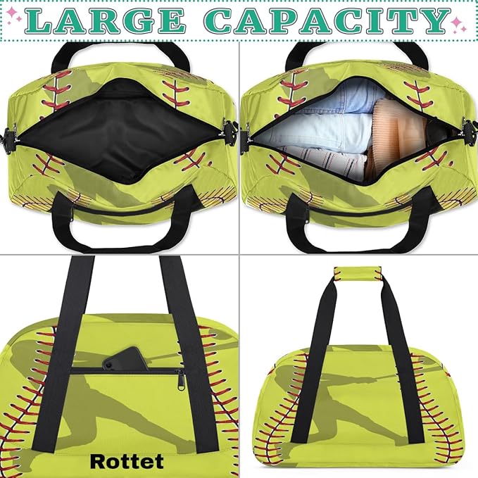 Personalized Name Sports Bag for Kids Boys, Custom Gym Duffel Fitness Travel Weekender Tote Carry-On Training Perform Bag,Sport Baseball