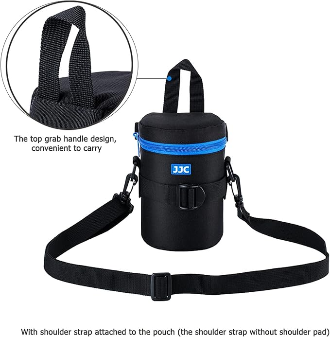 Deluxe Lens Case Bag for Canon RF 45mm F1.2 STM,EF 35mm F2 28-200mm,EF-S 17-55mm 17-85mm,Fuji XF 55-200mm 56mm,Nikon AF-S 18-200mm 18-300mm 18-105mm 16-85mm 55-200mm ED,Tamron AF 18-270mm 16-300mm