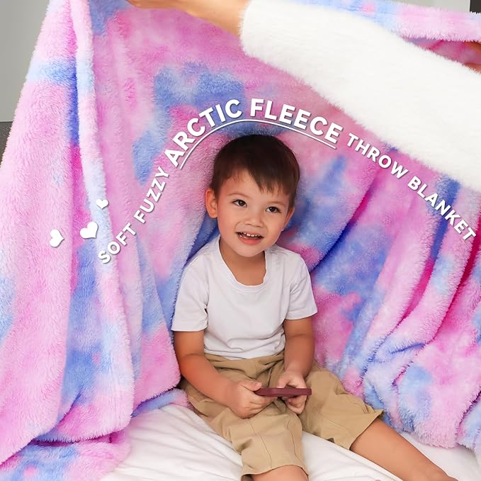 MUGD Blankets Fuzzy Soft Fleece Throw Blanket Cozy Soft Warm Throw Blanket for Bed