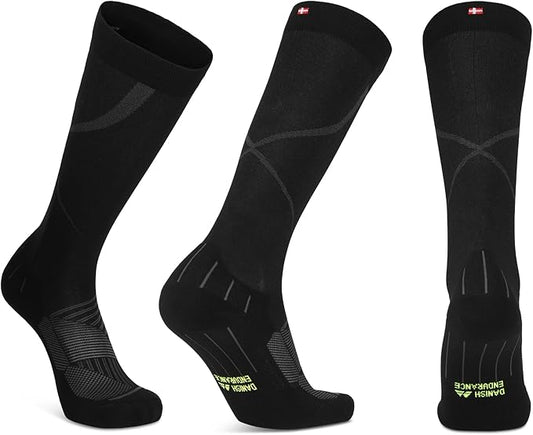 DANISH ENDURANCE 26-32 mmHg Compression Socks - Firm Support, Breathable, Boost Circulation, Men & Women, Training & Recovery