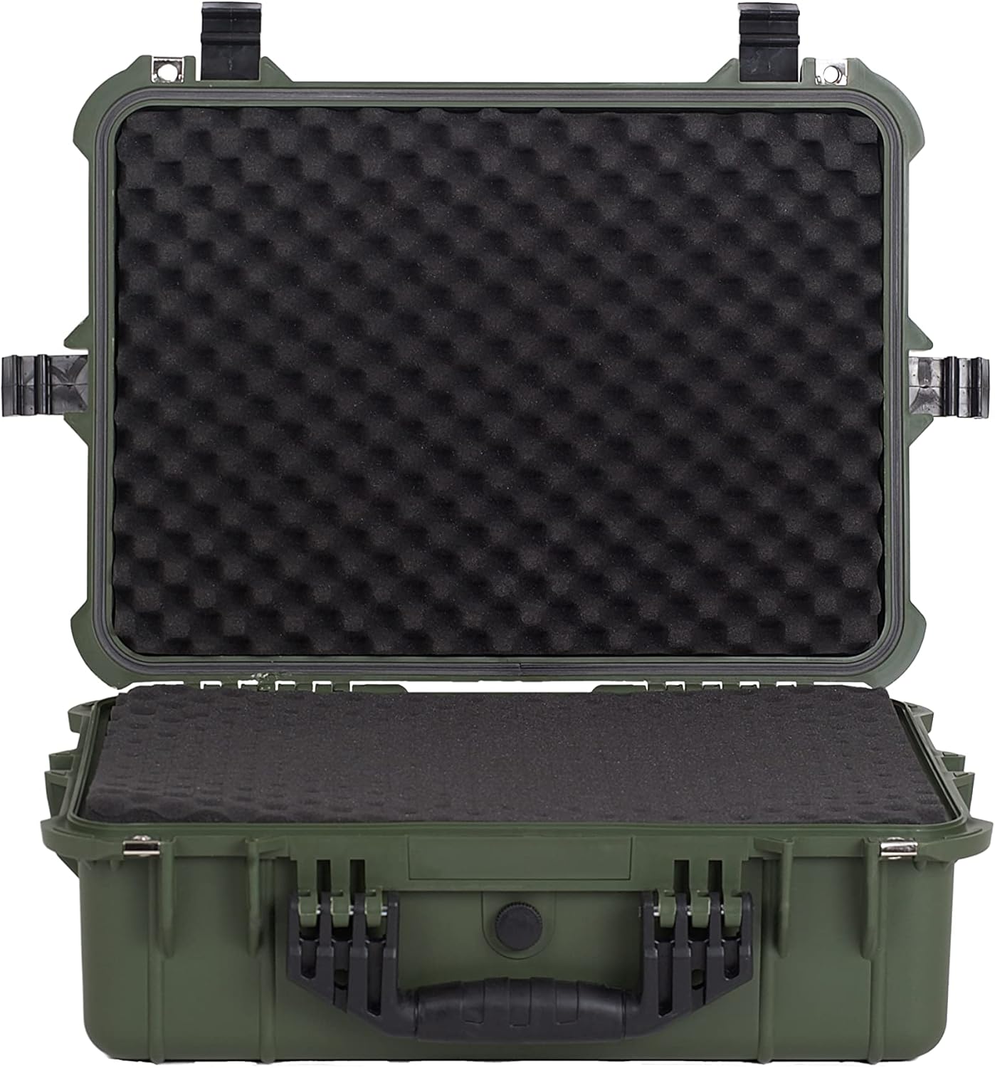 MEIJIA Portable Waterproof Protective Case,Hard Camera Case,Customized Fit Foam Inserted, Elegant Black,Fit for Camera, Equipments, Lens,Drones(Black)