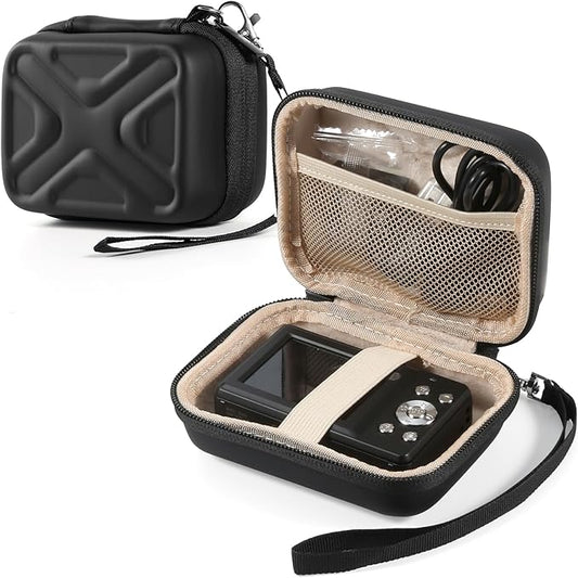 Camera Case for AbergBest 21 Mega Pixels 2.7" LCD Rechargeable HD/Kodak Pixpro/Canon PowerShot ELPH 180/190/Sony DSCW800/DSCW830 Cameras, Travel Carrying Protective Case for Digital Camera - Black
