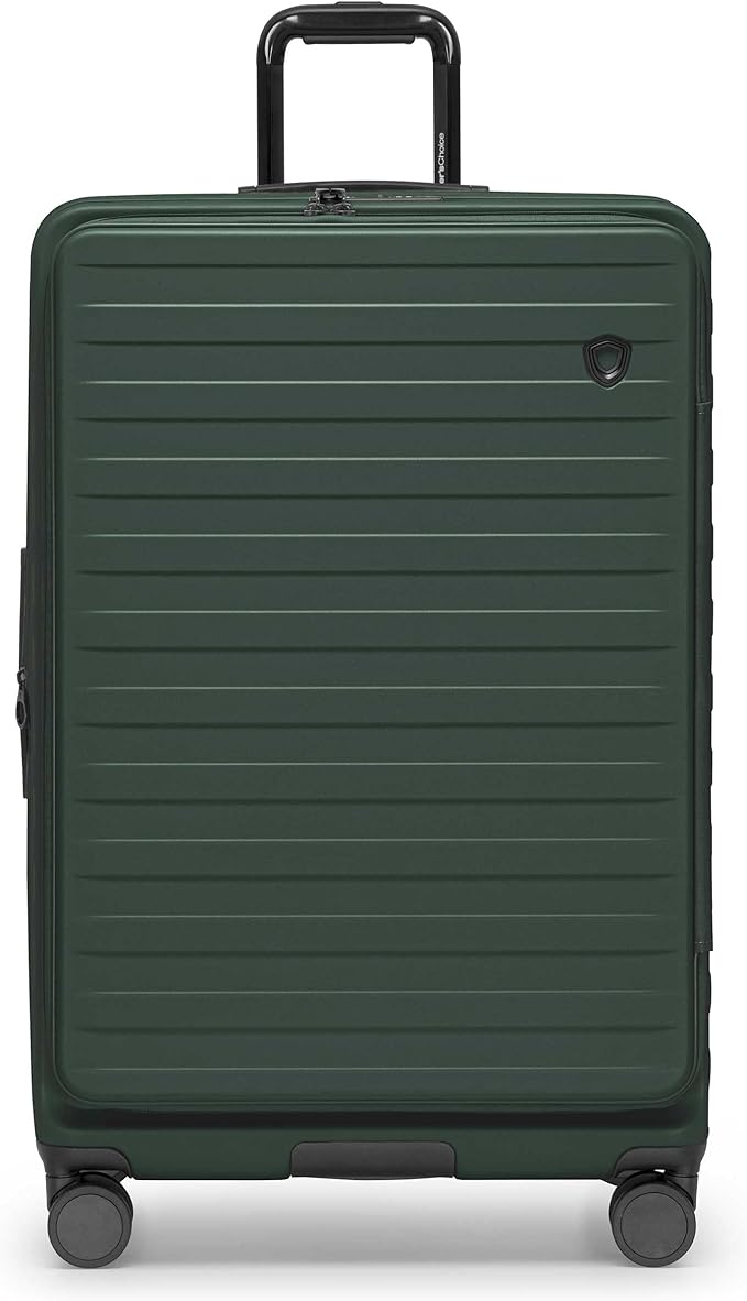 Traveler's Choice Novia Top Opening Expandable Polycarbonate Luggage with Spinner Wheels, Green, 30-Inch Large
