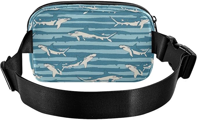 Sea Sharks Fanny Pack for Women Men Water Resistant Fashion Waist Packs with Adjustable Strap Belt Bag for Travel Workout Jogging Hiking 21219261