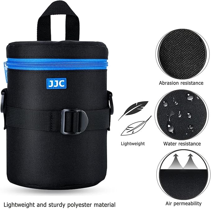 Medium Camera Lens Carrying Case Bag for Canon EF 24-70mm F/2.8L II, EF 85mm F/1.2L II, EF 50mm F/1.2L USM, Tamron SP 70-300mm F/4-5.6 A005 & Di VC USD,FE 90mm F/2.8 macro & Lens below 3.9 x 6.5''