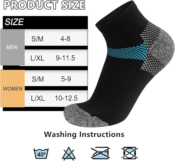 ACTINPUT Compression Socks Plantar Fasciitis for Women Men - 8-15 mmHg Best for Athletic,Support,Flight Travel,Nurses,Hiking