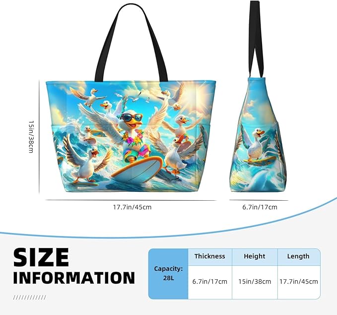 Large Beach Tote Bag Beach Bag Waterproof Sandproof Lightweight Women Tote