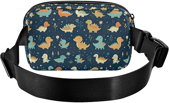Cute Dinosaurs Fanny Pack for Women Men Water Resistant Fashion Waist Packs with Adjustable Strap Belt Bag for Travel Workout Jogging Hiking 21219797