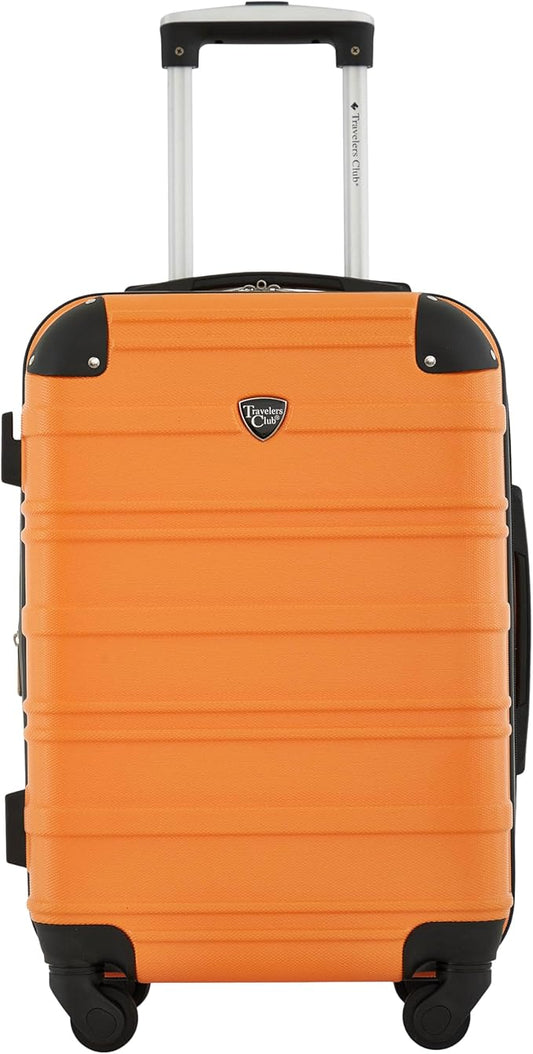 Travelers Club Phoenix Luggage, Sun Orange, 22-Inch Carry-On