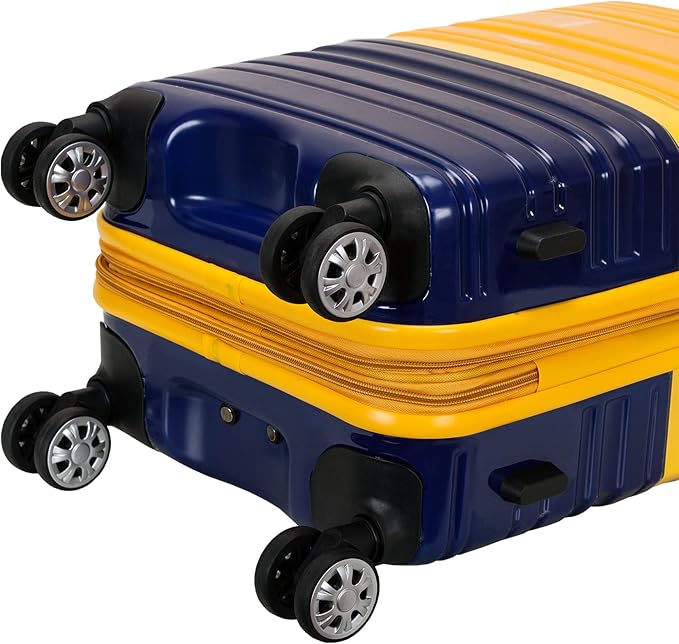 Rockland Melbourne Hardside Expandable Spinner Wheel Luggage, Two Tone Navy, Carry-On 20-Inch