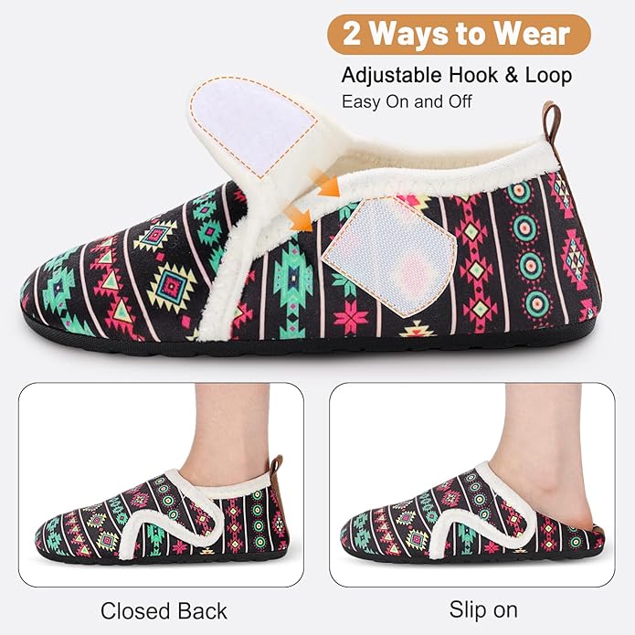 Ultrafun House Slippers for Women Men Slip on Barefoot Slippers Socks Soft Lightweight Rubble Sole House Shoes Indoor/Outdoor