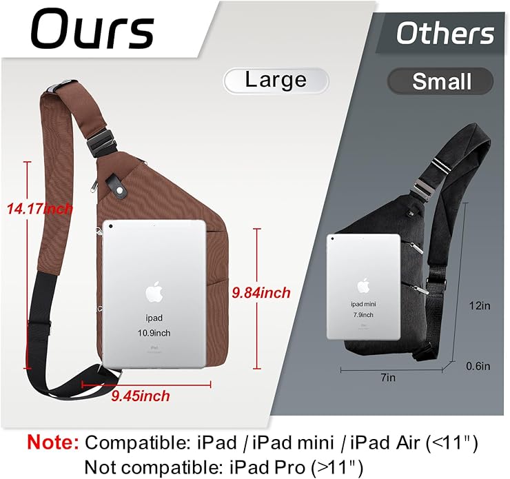 Anti Theft Crossbody Travel Bags Mens Sling Bag Over the Shoulder Bags for Women Gifts for Travelers