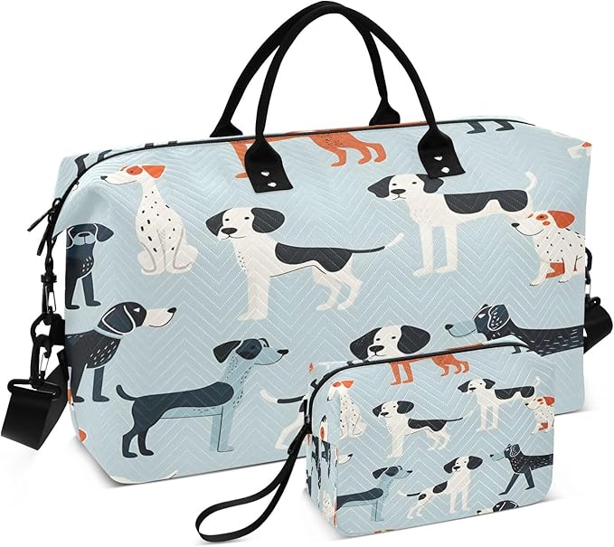 Dalmatian Pattern Travel Duffle Bag Gym Yoga Carry on Bags for Men Women Weekender Bag