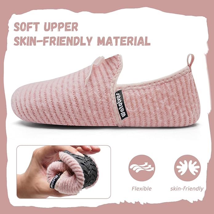 WateLves Kids Toddler Slippers Girls Boys Slip on House Shoes Lightweight Anti Slip Sock Slippers Winter Indoor Outdoor Walking Shoes