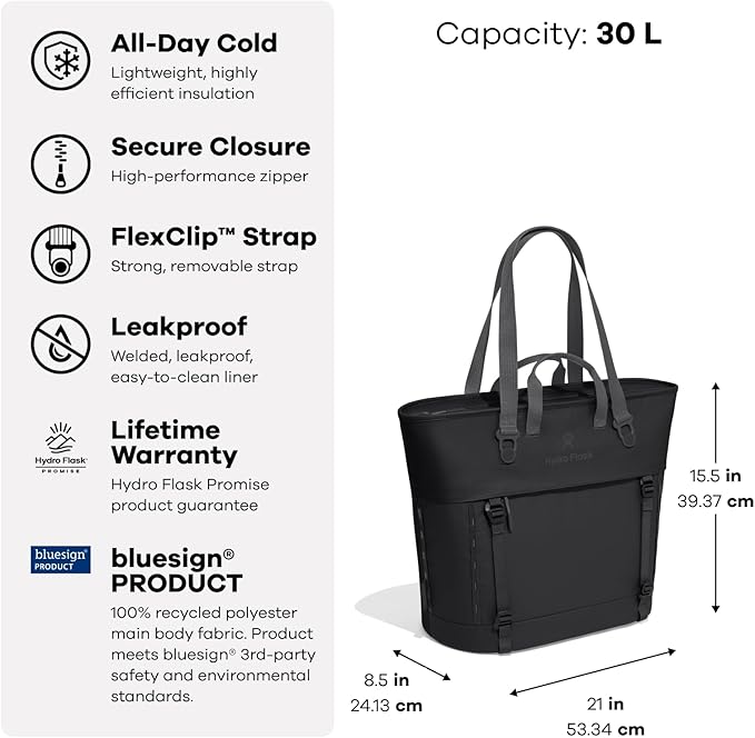 Hydro Flask Carryout Tote - Insulated Tote Bag - 30 L Capacity in Birch