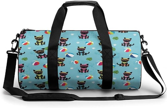 Overnight Weekender Travel Bag Black Dog Pinscher Pool Gym Sports Travel Workout Bag Basketball Football Weekender Bags