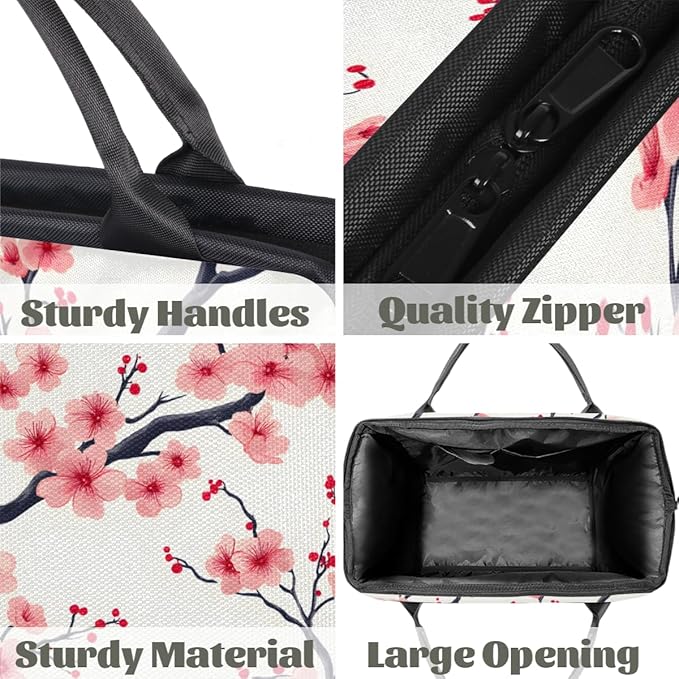 Pink Plum Blossom Overnight Weekender Bag for Women Men Travel Duffel Bags Waterproof Luggage Carry on Sports Yoga Gym Bag