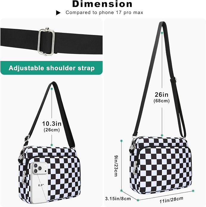 Small Nylon Crossbody Bags for Women, Anti theft Travel Purses Handbag Shoulder Bag, Cute Cross Body Wallet with RFID