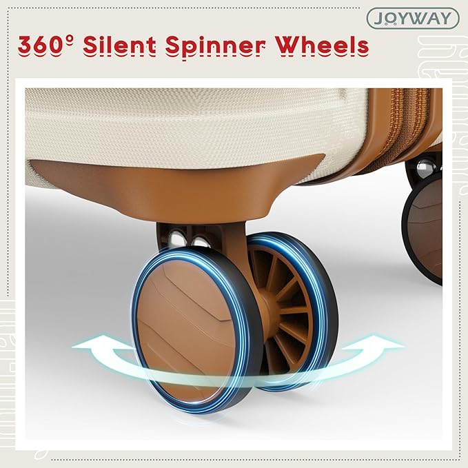 Joyway Expandable Luggage Sets 5 Piece, Hard Case Suitcase Set with Spinner Wheels, Hardshell Lightweight Travel Luggage with TSA Lock