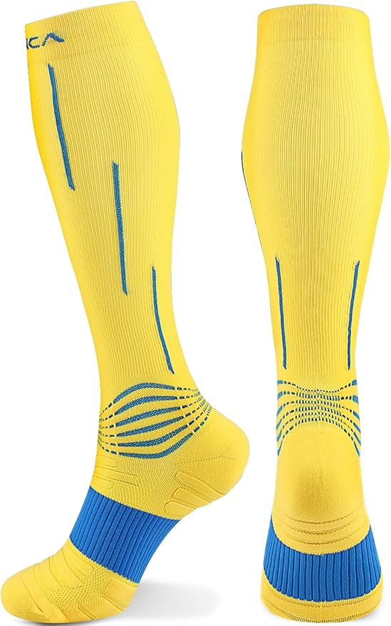 NEENCA Compression Socks, Medical Athletic Calf Socks for Injury Recovery & Pain Relief, Sports Protection—1 Pair, 20-30 mmhg