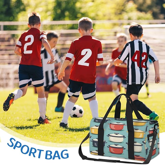 Colorful Pot Travel Duffle Bag for Women Men, Overnight Weekender Bag, Carry on Tote for Sport Gym