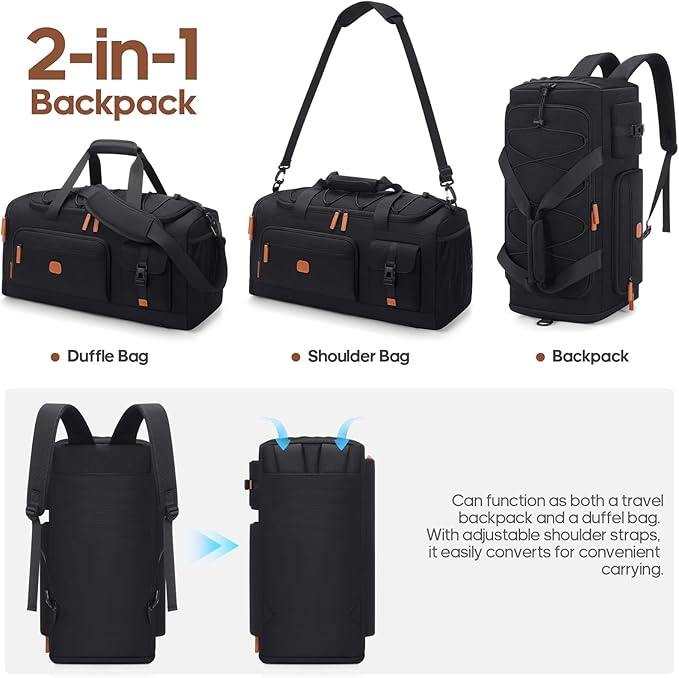 UKEIN Luggage Sets 5 Piece, Carry On Luggage 20In With Spinner Wheels, Hardside Suitcase Set with TSA Lock,Durable Large Suitcase With Travel Backpack for Men-20/24/28in (Black, 5 piece set)