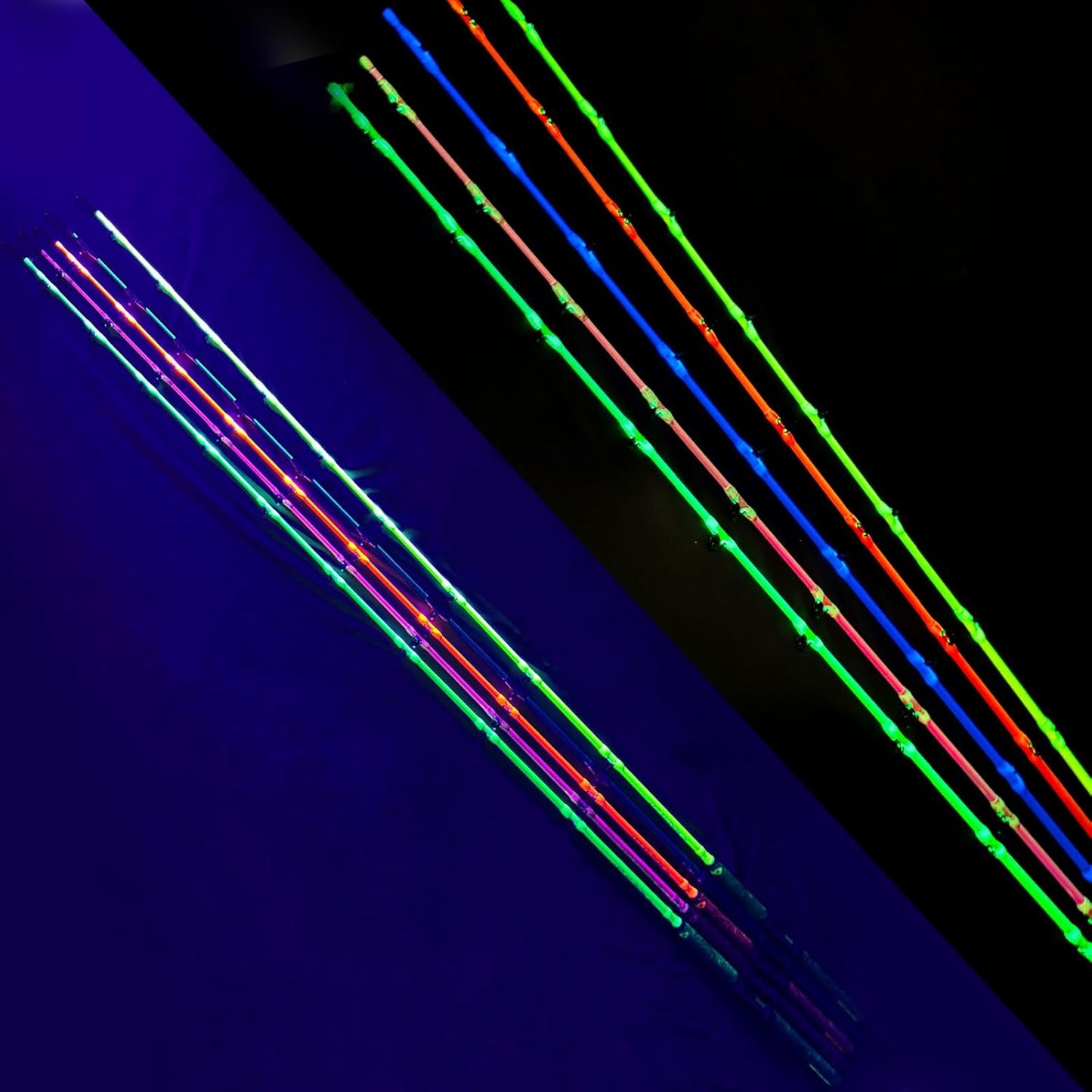 Monster Catfish Fishing Rod - 7' Medium Heavy, 1-Piece Glow in Dark Casting Rod, S-Glass & Carbon Graphite Blend, Durable EVA Foam Super Grip, Catfish Pole for Night Fishing