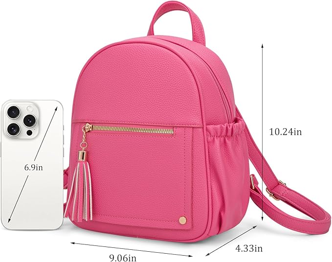 Montana West Mini Backpack Purse for Women Anti Theft Backpacks with Secured Zipper and Tassel