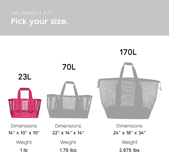 MISSION Boat Gear CASSI Heavy-Duty Outdoor Tote and Waterproof Marine-Grade Mesh Boat Bags