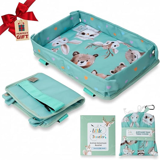 Waterproof Airplane Tray Table Cover – Universal Fit & Easy Setup – Airplane Tray Cover Kids - Use in Buses, Trains, High Chairs I Plane Travel Essentials for Kids 1-5 Years