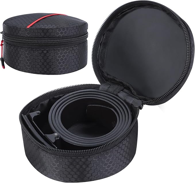 Belt Organizer Case,Travel Belt Storage Holder for Closet Drawer,Display Case for Belts,Ties,Portable Container Storage Holder,Height 2.6inch(Bag Only)