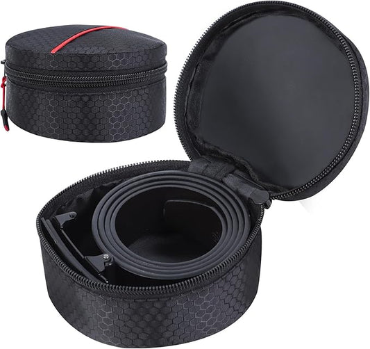 Belt Organizer Case,Travel Belt Storage Holder for Closet Drawer,Display Case for Belts,Ties,Portable Container Storage Holder,Height 2.6inch(Bag Only)