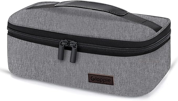 Gloppie Small Lunch Bag, Mini Lunch Box for Adults & Kids - CPC Certified, Food-Grade Lining | Portable Cooler for Work, School, Travel, (Grey)