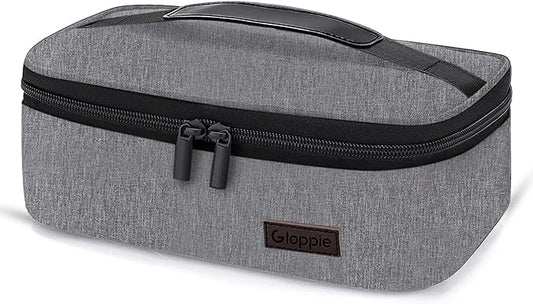 Gloppie Small Lunch Bag, Mini Lunch Box for Adults & Kids - CPC Certified, Food-Grade Lining | Portable Cooler for Work, School, Travel, (Grey)