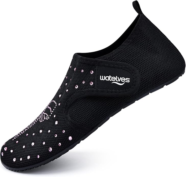 WateLves Water Shoes for Women Men Swim Beach Aqua Socks House Slippers Quick Dry Barefoot Travel Shoes with Adjustable Magic Tape for Pool Diving Boating Yoga