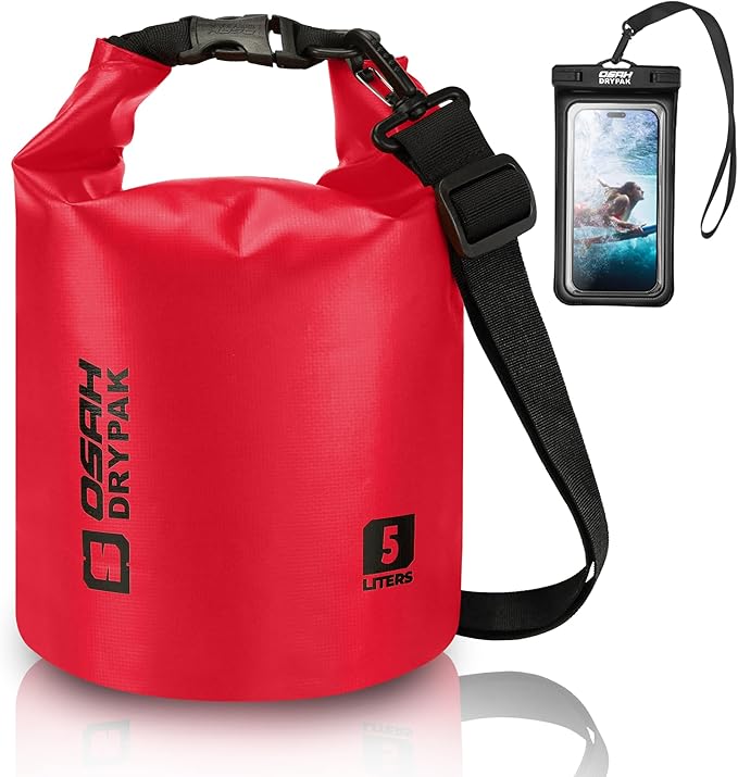 Waterproof Dry Bag, 5L/10L/20L/30L/40L Roll Top Lightweight Storage Backpack with Phone Case for Women & Men, Floating Waterproof Sack for Travel, Swimming, Kayaking, Paddle Board, Camping & Beach