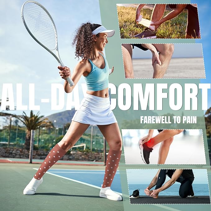 bropite Compression Socks for Women & Men 8 Pairs Circulation-Compression Socks 20-30 mmhg-Best for Running,Nurse,Travel,Yoga