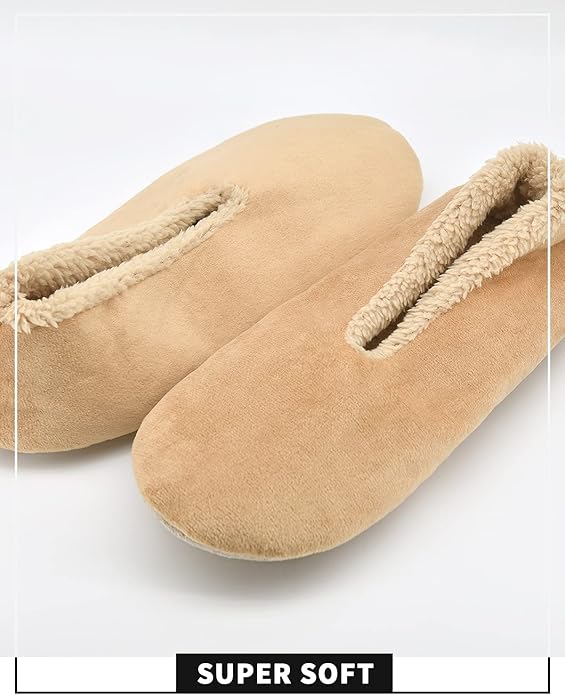 Panda Bros Slipper Socks for Women Grippers, Fuzzy Cozy Fleece Slipper Socks, Soft, Warm House Slippers