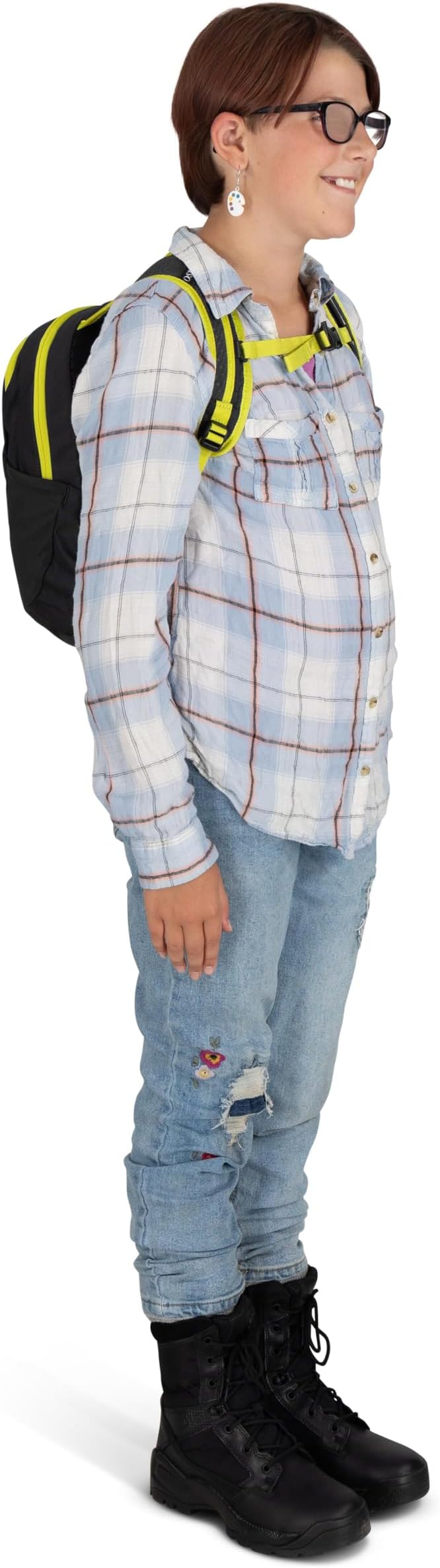 Osprey Daylite Jr. Kids' Commuter Backpack, Black/Lemongrass